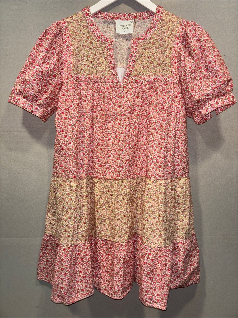 Hyacinth House Pink Floral Mini Dress